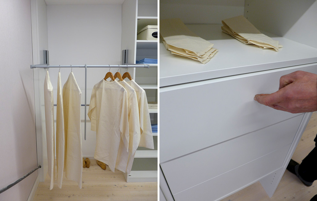 Gleittüren, Trennwände und Schrankmöbel von der Schreinerei WERNER AG im Eichenhaus Laufach